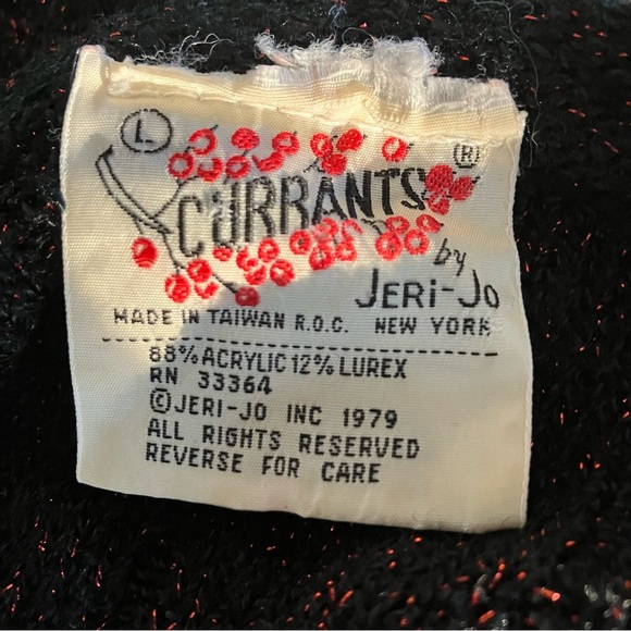 Vintage 70s Currants by Jeri-Jo Glitter Lurex Sweater Medium‎ - Picture 4 of 4